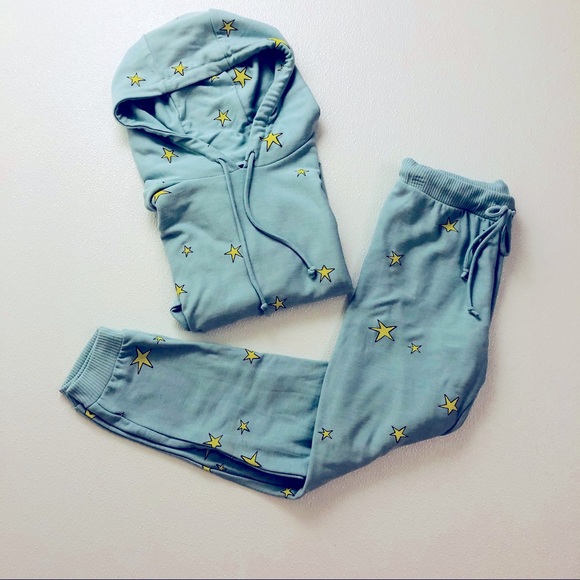 Chaser Pants - Chaser Star print 2 piece loungewear jogger set S